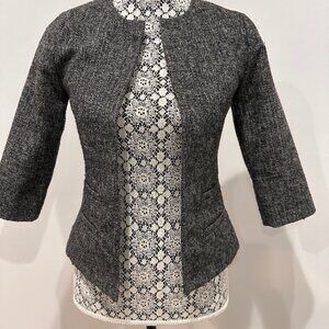 Silence + Noise Grey Cropped Blazer XS